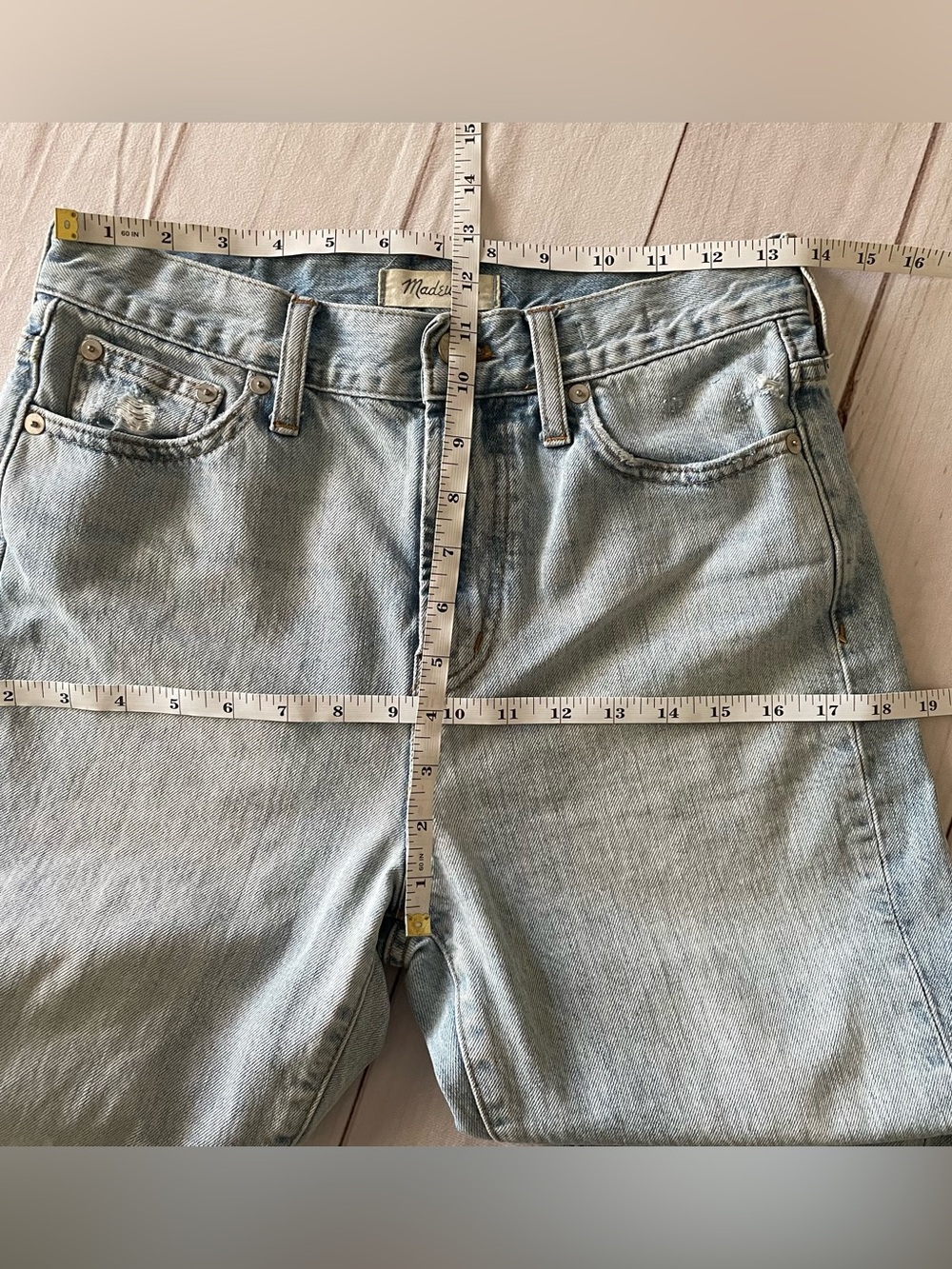 Madewell The Perfect Vintage Jeans Women’s 26 Blue Light Wash Distressed Casual - Picture 13 of 16